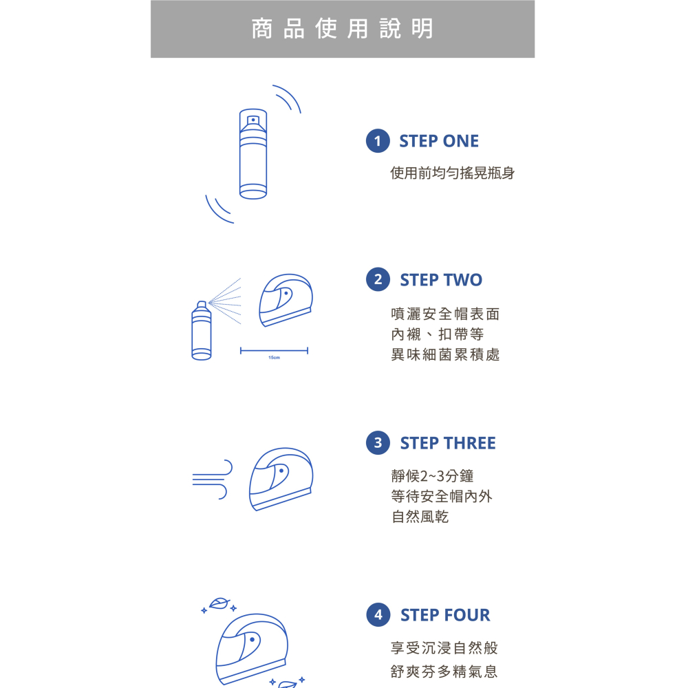 AURA安全帽萬用除臭噴霧 安全帽噴霧 衣物除臭噴霧 抗菌除臭 過敏可用-細節圖4