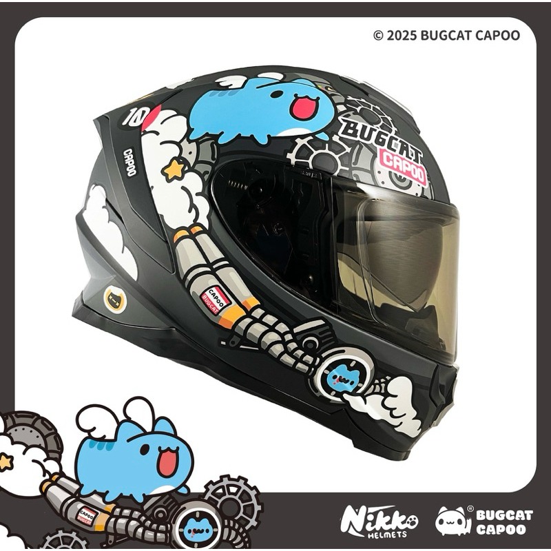 🔥限量特賣🔥免運🔥N-806 貓貓蟲聯名 急速咖波 全罩式 咖波安全帽 快拆鏡片 齒排扣 排齒扣 超低優惠🔥-規格圖6