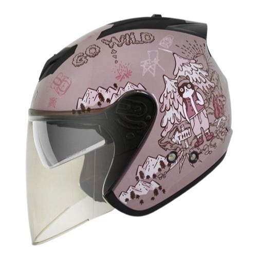 《🔥超優惠🔥》THH T-386 野FUN 野放 四分之三罩 內墨遮陽鏡 尺排扣 耳機槽設計 內襯全可拆洗-規格圖7