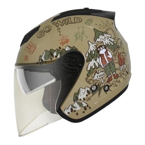 《🔥超優惠🔥》THH T-386 野FUN 野放 四分之三罩 內墨遮陽鏡 尺排扣 耳機槽設計 內襯全可拆洗-規格圖7