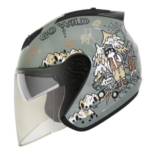 《🔥超優惠🔥》THH T-386 野FUN 野放 四分之三罩 內墨遮陽鏡 尺排扣 耳機槽設計 內襯全可拆洗-規格圖7