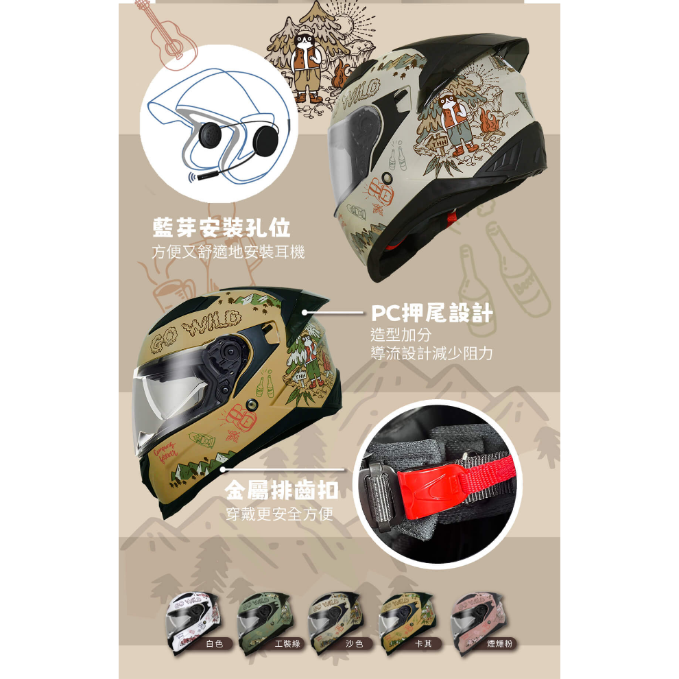 《🔥超優惠&免運🔥》THH T-840B 野FUN 野放 全罩 內墨遮陽鏡 尺排扣 耳機槽設計 內襯全可拆洗-細節圖3