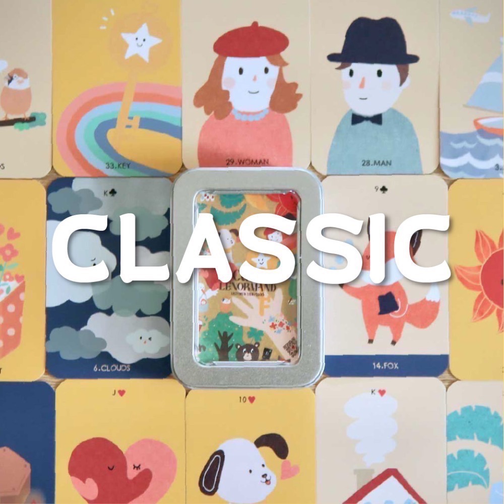 可愛雷諾曼卡 CLASSIC 36張鐵盒 占卜不求人 Lenormand 新手友善-規格圖4