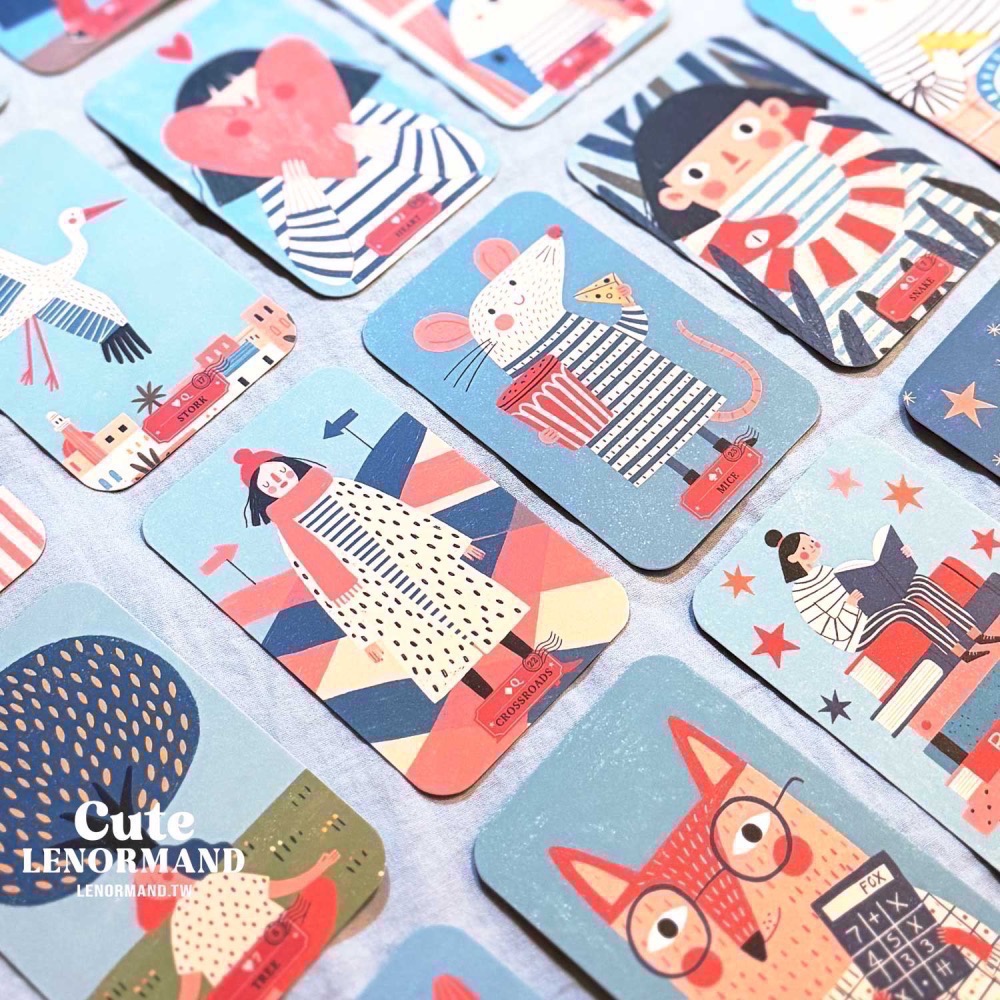 小藍雷諾曼 Cute Lenormand Petit Bleu ★ 36張鐵盒-細節圖3
