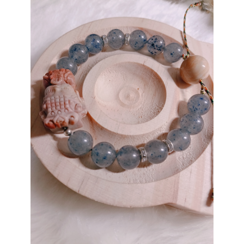 阿拉善媽祖雕件-藍草莓-細節圖3