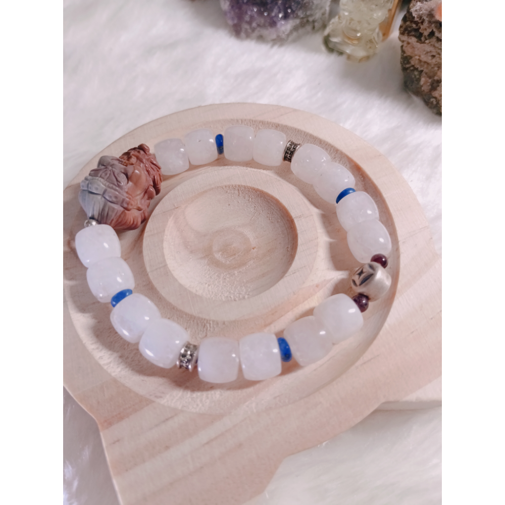 大黑天雕件 × 青金石 × 白幽 × 銀飾-細節圖3