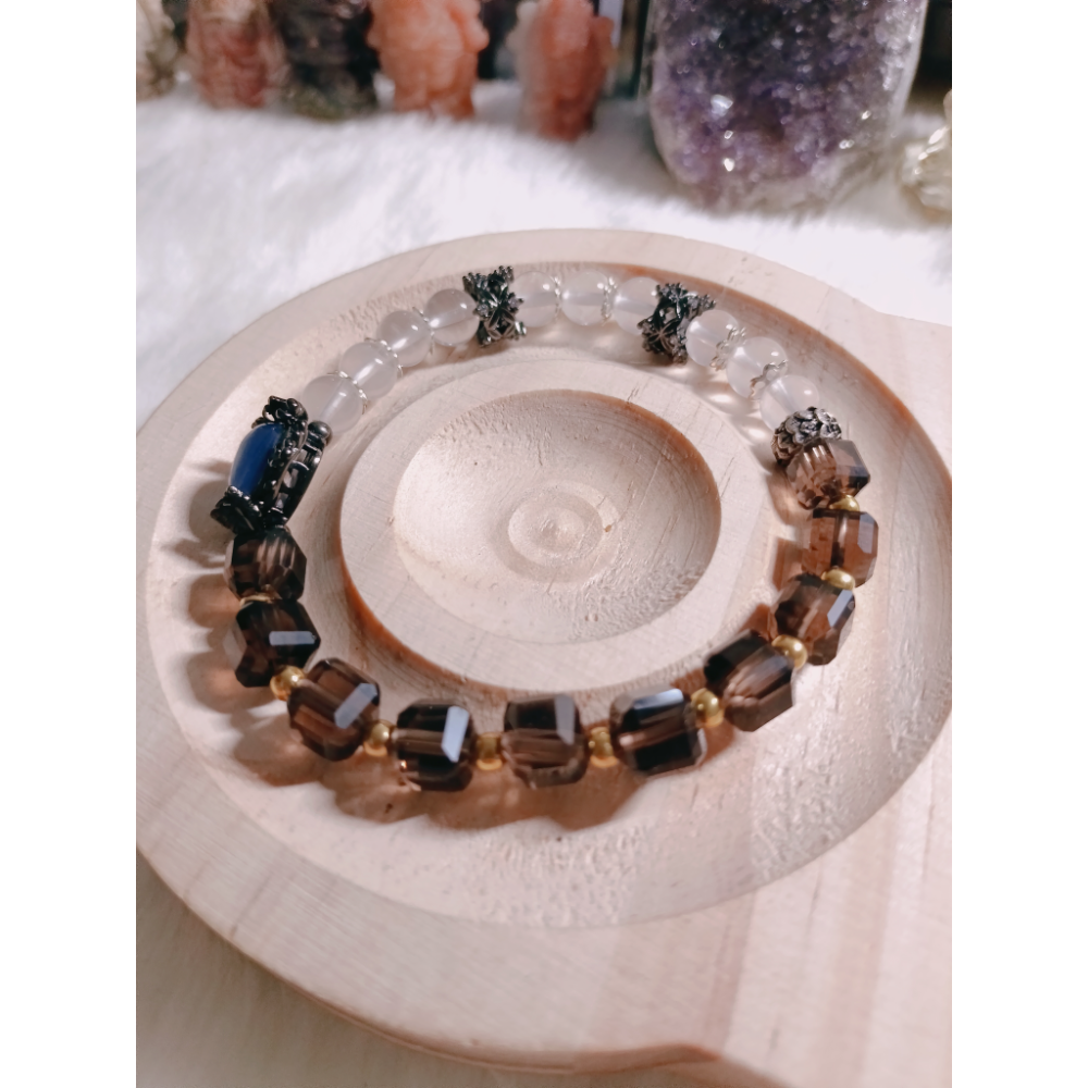 藍晶石魔盒 × 白水晶 × 茶晶-細節圖2