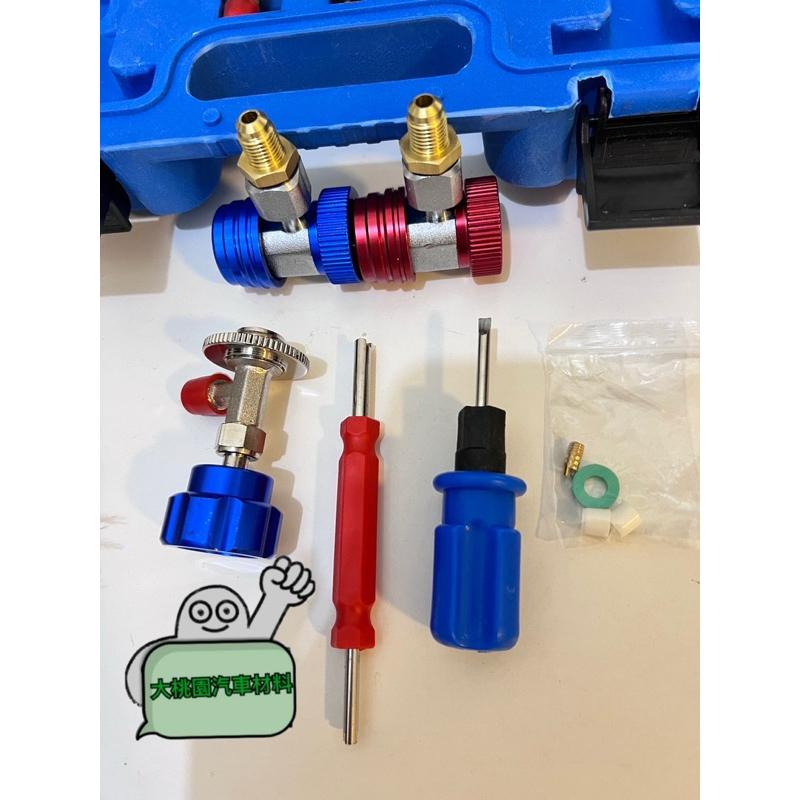 ➶大桃園汽車材料➶ R134冷媒錶組 / 高低壓力雙錶組 灌冷媒工具 冷媒填充器 產品包括圖片所有東西 台製純新零件-細節圖2