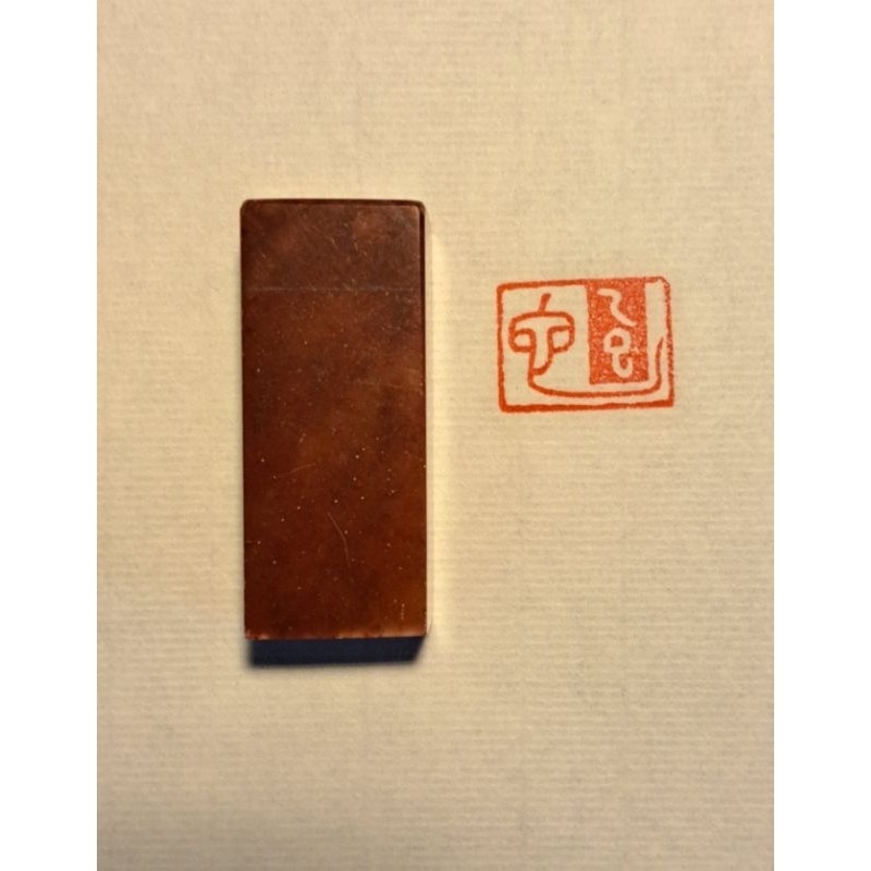 乙巳蛇 篆書朱文+甲骨白文