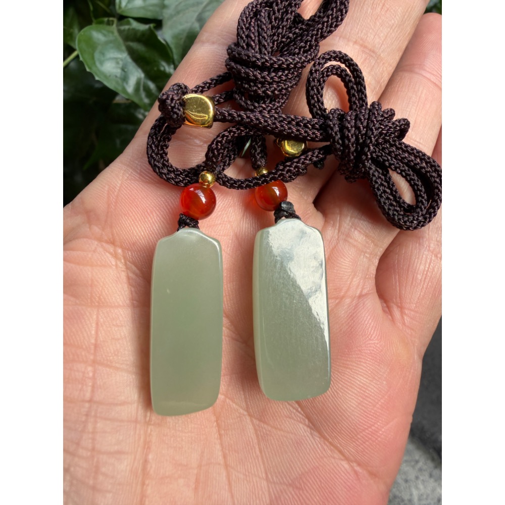 和田玉 青海 湖水綠 吊飾-細節圖2