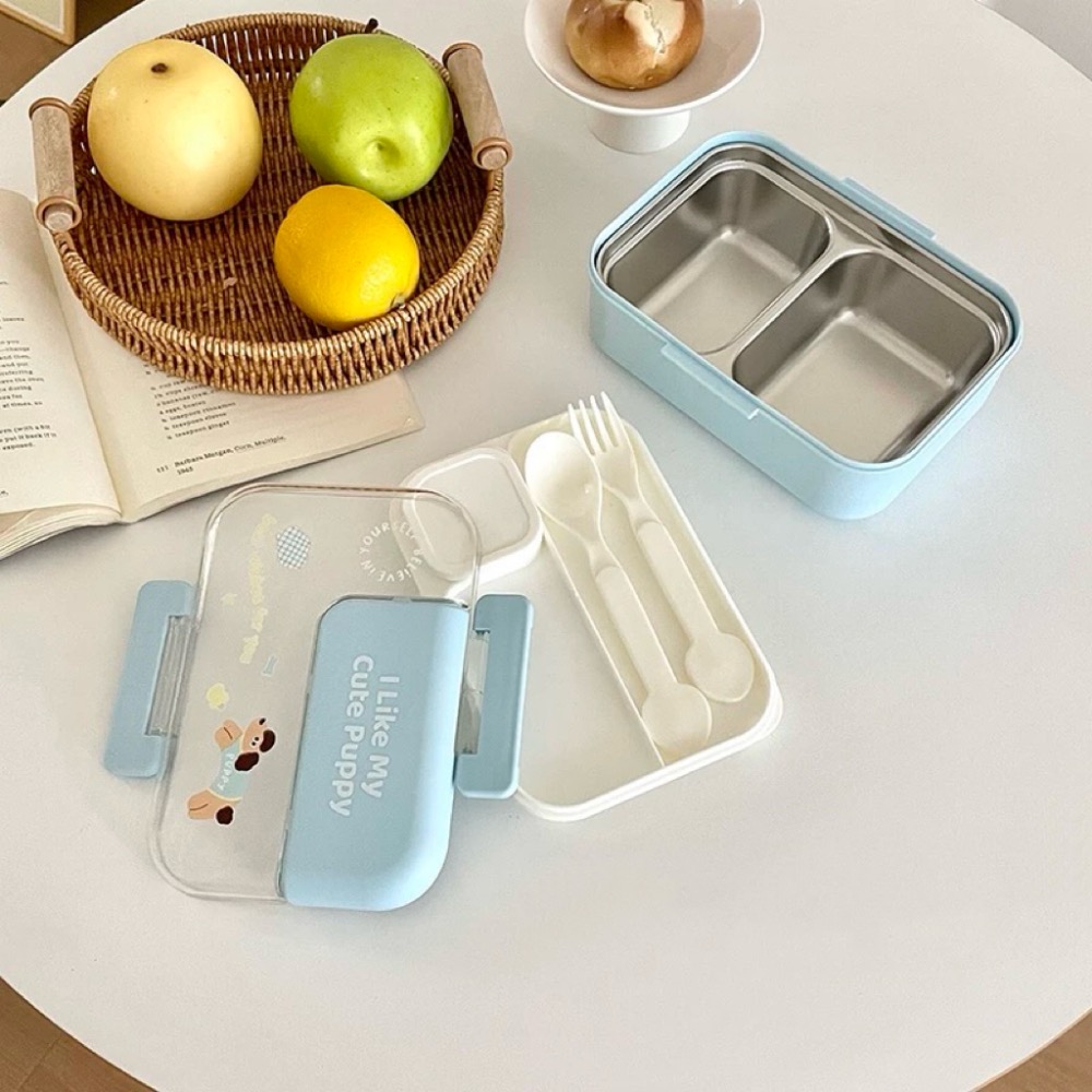 𝑥𝑒𝑛𝑜𝑧 溫柔系分格大容量便當盒 塑膠 不鏽鋼 多巴胺-規格圖2