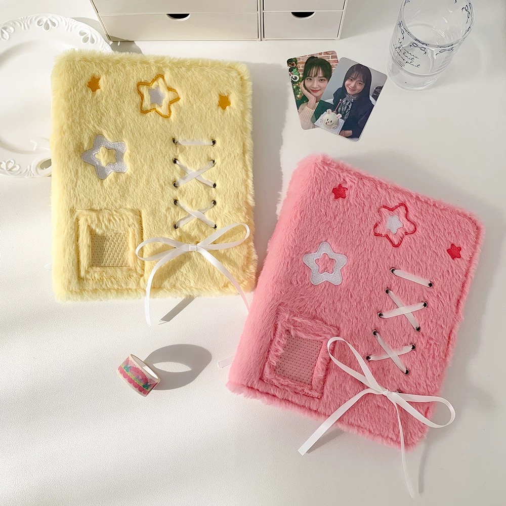 𝑥𝑒𝑛𝑜𝑧 芭蕾風蝴蝶結毛絨卡冊 少女追星 三寸收納冊-細節圖3