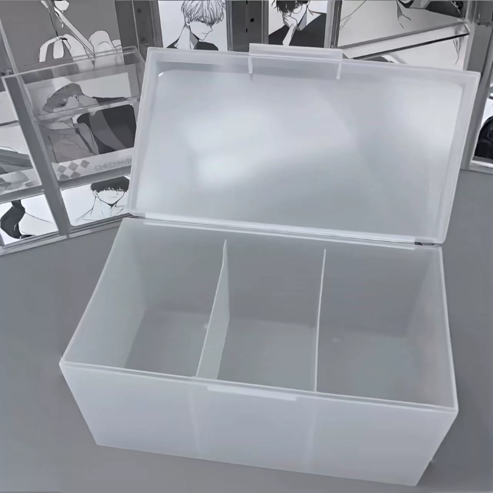 𝑥𝑒𝑛𝑜𝑧 大容量收納盒 磨砂翻蓋 桌面收納 小卡整理 防塵收納盒-細節圖4