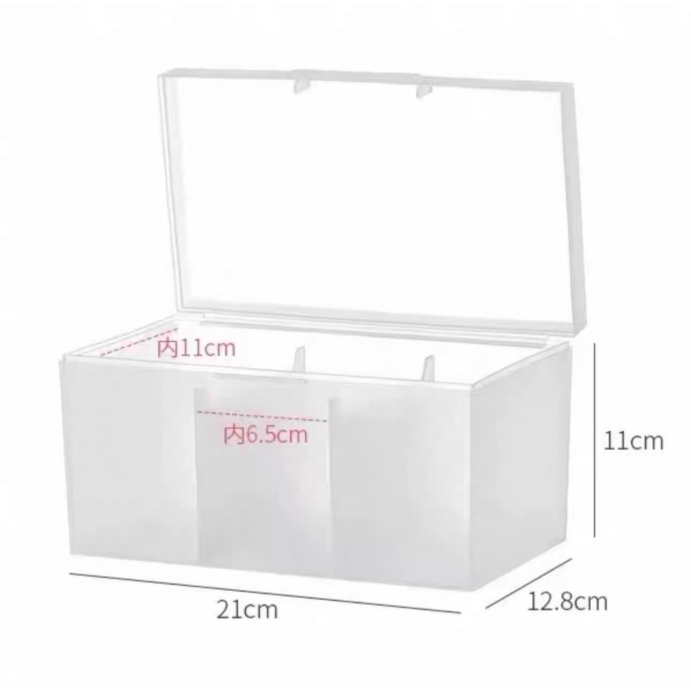 𝑥𝑒𝑛𝑜𝑧 大容量收納盒 磨砂翻蓋 桌面收納 小卡整理 防塵收納盒-規格圖4