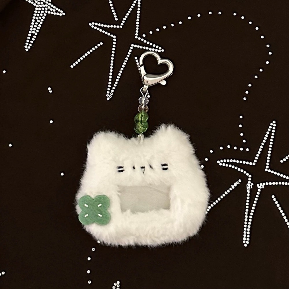 𝑥𝑒𝑛𝑜𝑧 幸運小貓一寸毛絨卡套 小卡收納 書包掛件-細節圖2