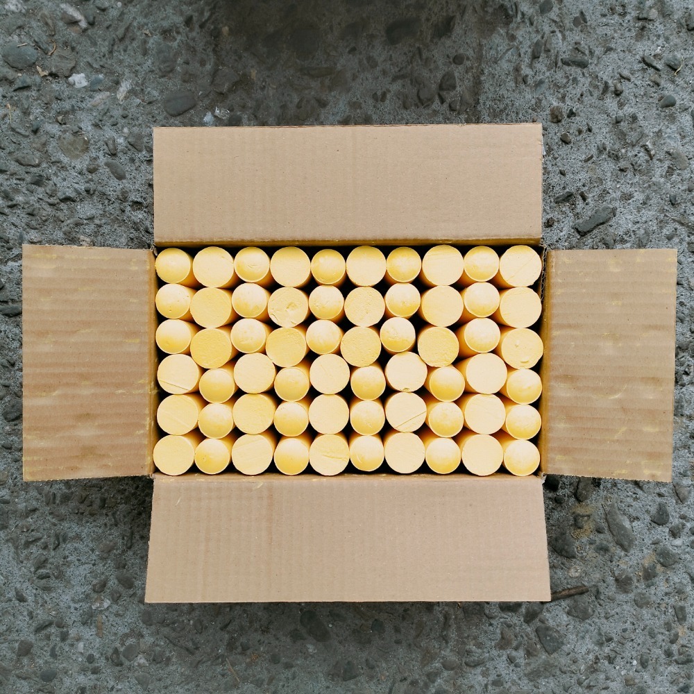 特大粉筆一盒60支裝 粗又大 大又粗 粉大支 鋼筋標記作業用 彩繪粉筆-規格圖2