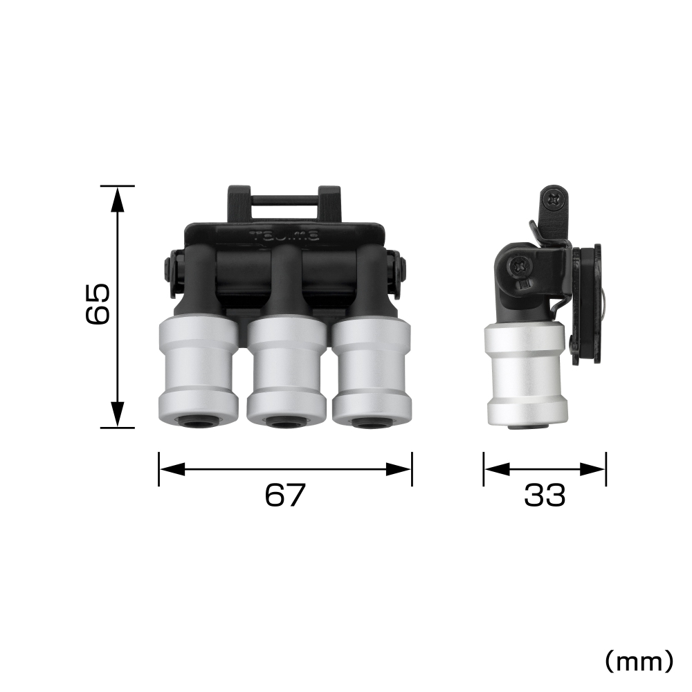 TaJIMa 田島 SFKHI-BH3 窄版快扣式 快脫3連-細節圖3