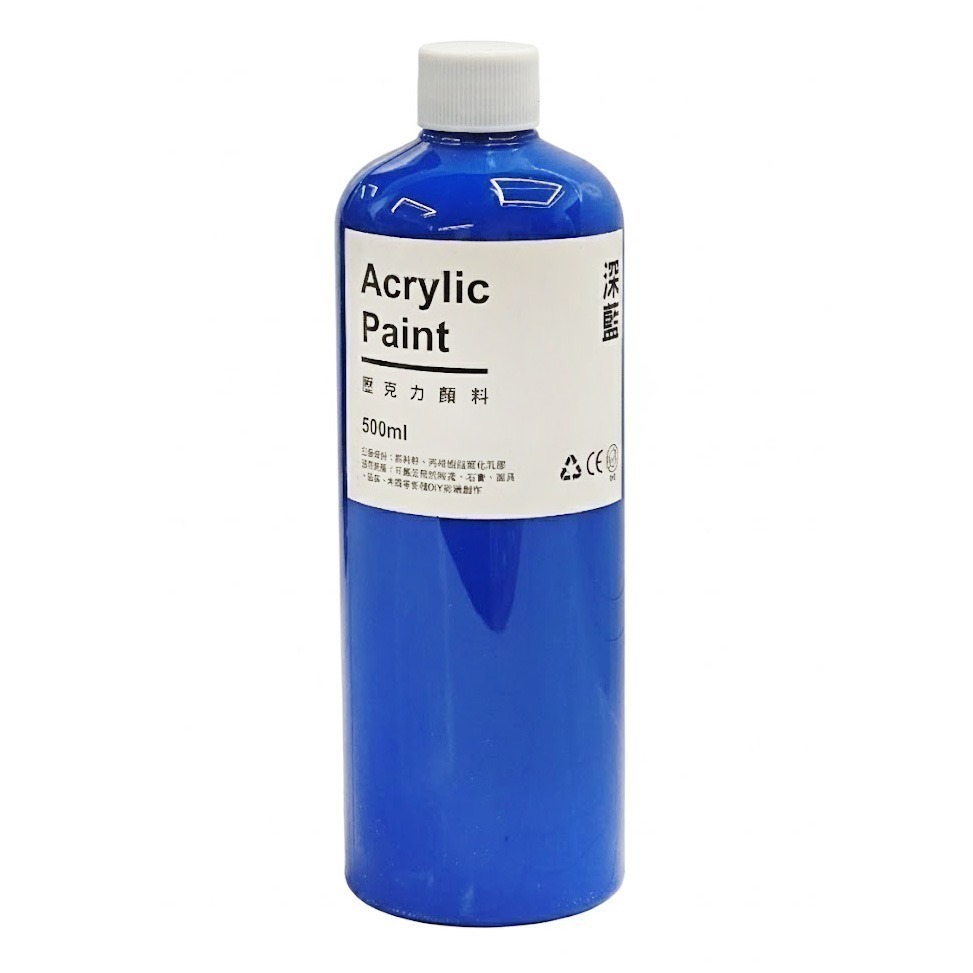 平價教學款 100ml / 500ml 壓克力顏料 啞光 大容量 丙烯顏料 防水 防曬 教學活動用-規格圖5