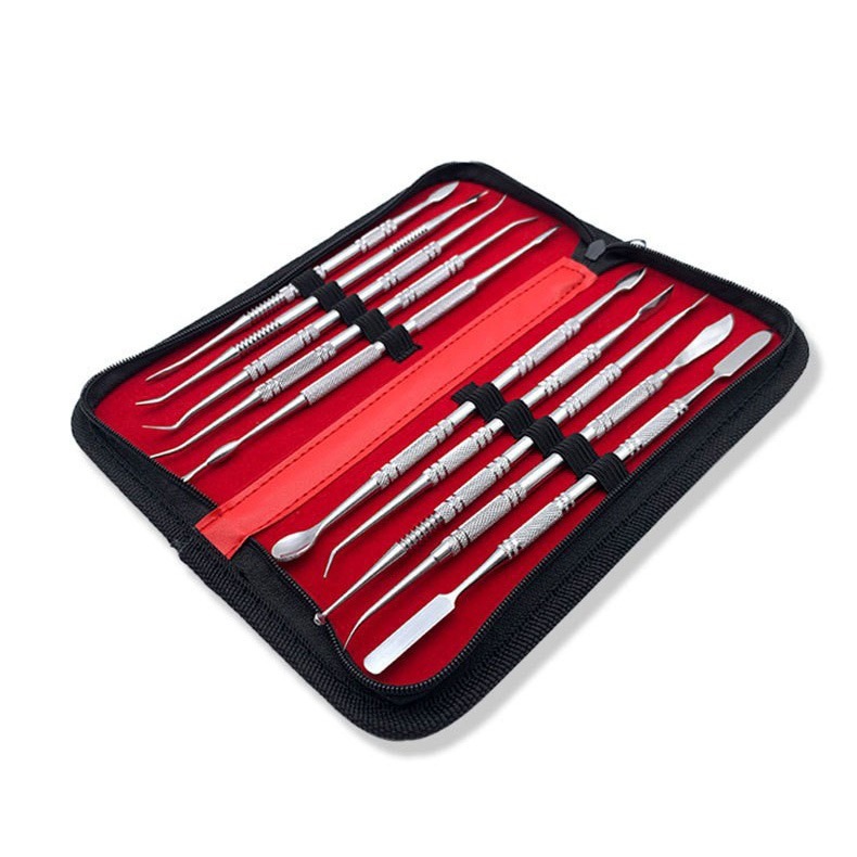 專業不鏽鋼10件雕塑工具 泥塑刀 油泥 超輕黏土 軟陶工具  10件不鏽鋼套雕塑工具-細節圖6