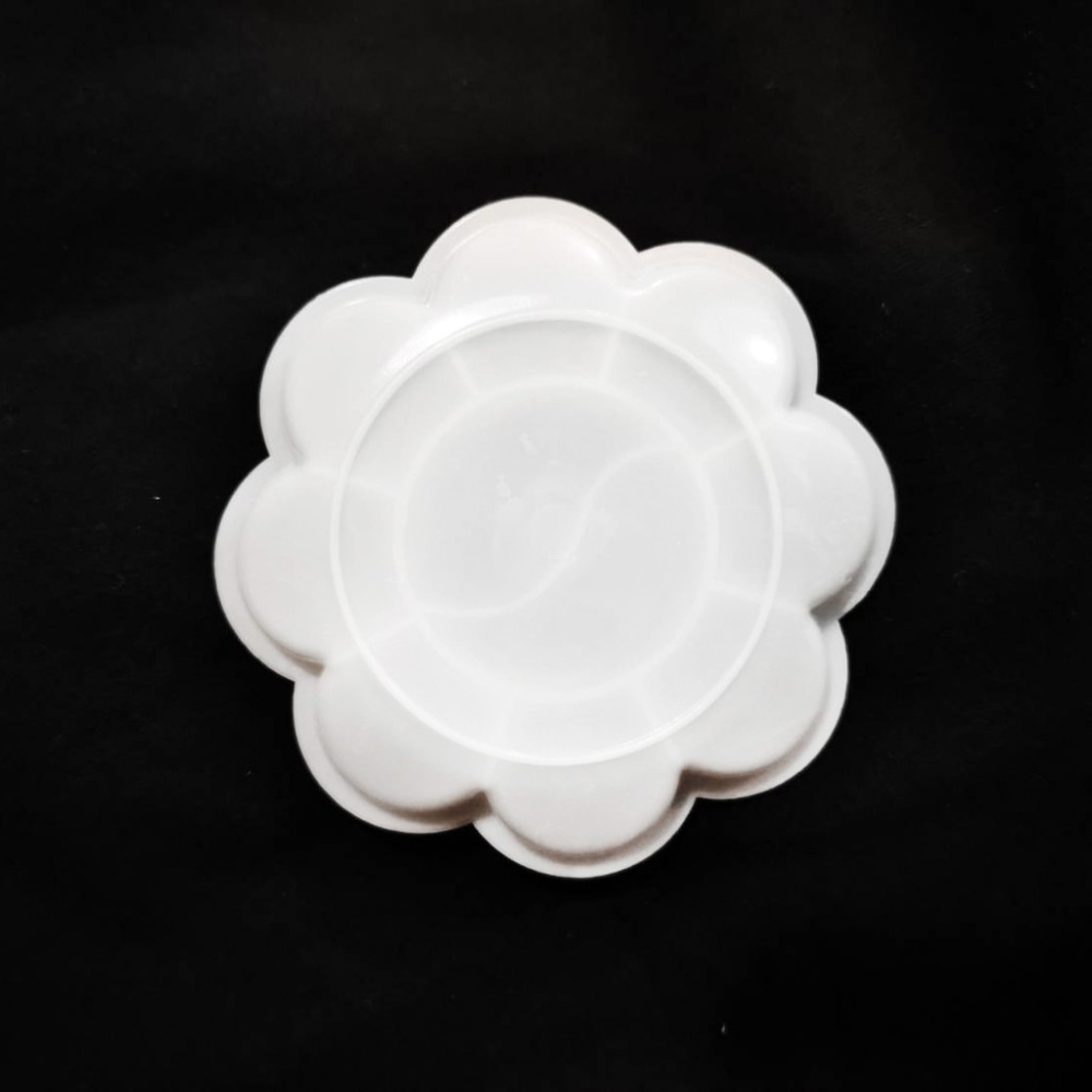 平價 8.5cm梅花調色盤 10格 輕薄方便 繪圖工具 彩繪工具 調色 美甲工具-細節圖2