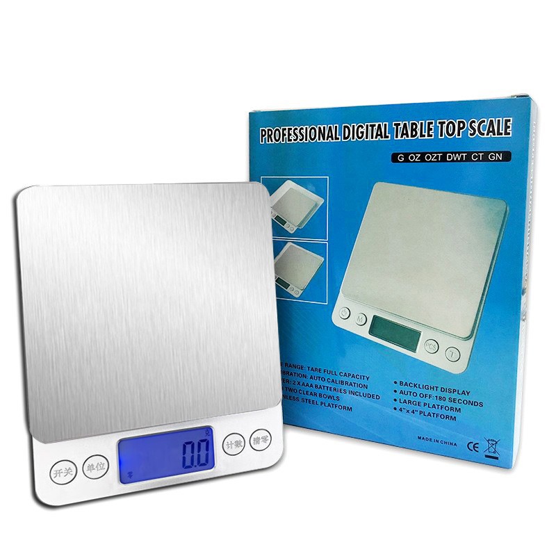 不鏽鋼LED電子秤 (非交易用秤) 不鏽鋼電子秤 含2托盤 水晶滴膠 手作工具-細節圖2