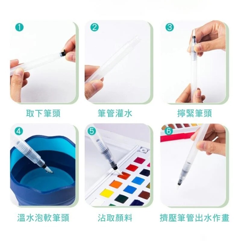 自來水筆 水毛筆 水筆 水彩毛筆 吸水毛筆 畫筆 繪畫用具-細節圖3