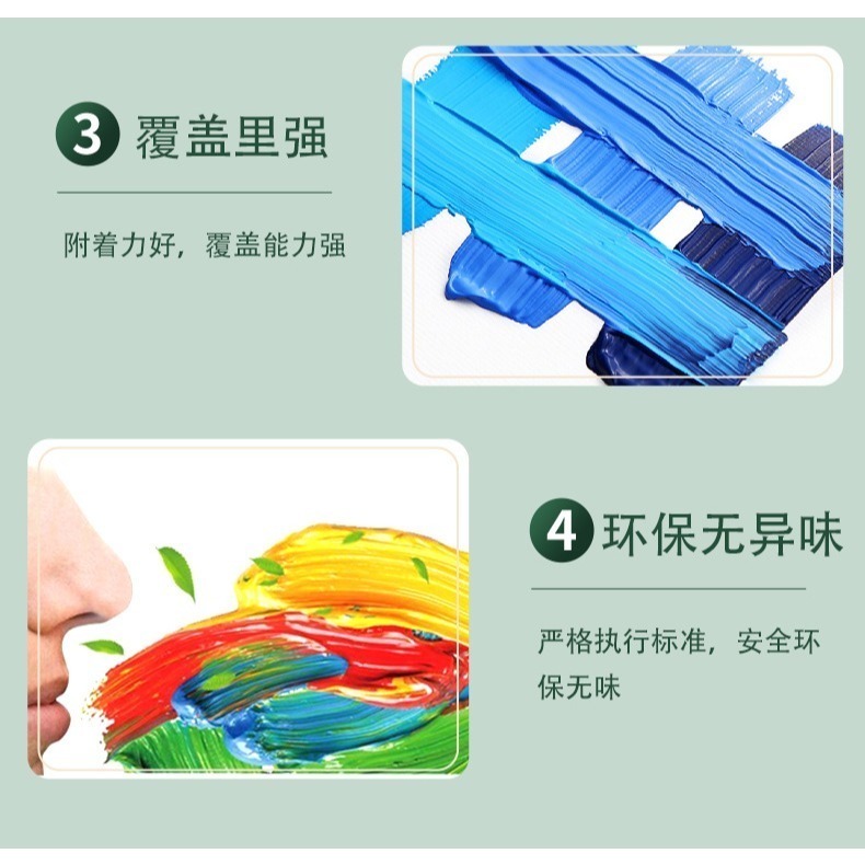 250ml 壓克力顏料 亮光 大容量 高濃度 丙烯顏料 防水 防曬 不掉色 彩繪 diy教學-細節圖3