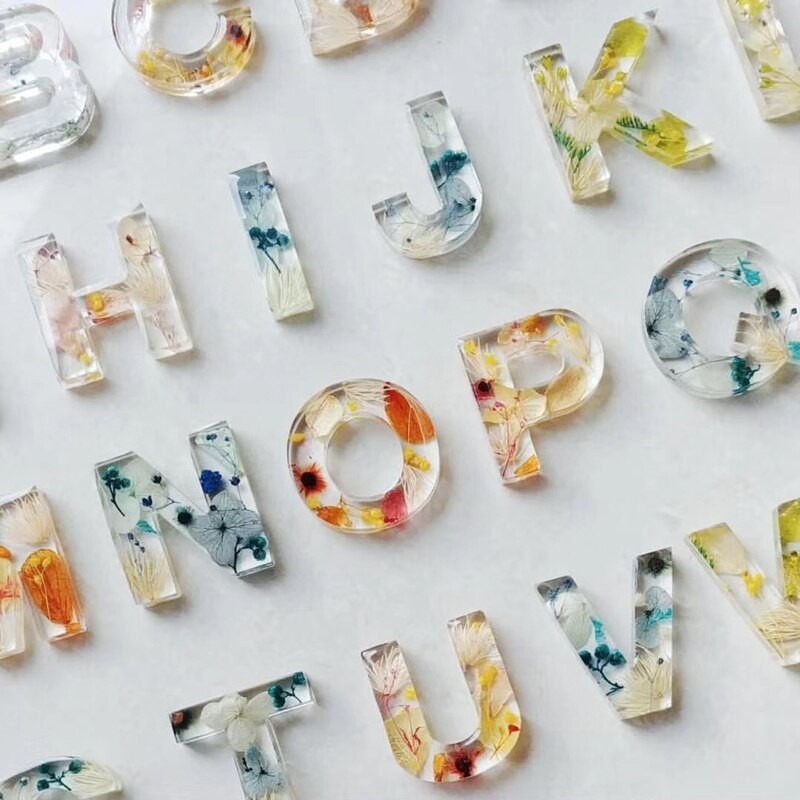 特大號26個英文字母數字鏡面矽膠模具 掛件吊墜裝飾 DIY飾品模 UV水晶滴膠模具-細節圖2