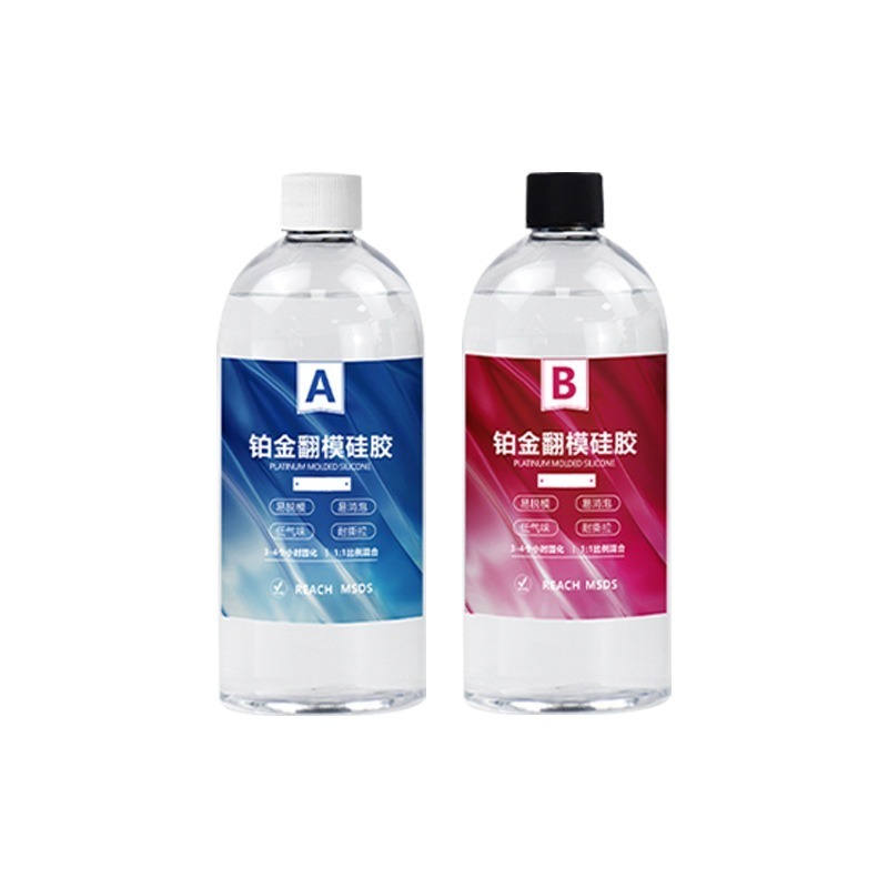 500g 1:1 翻模矽膠液 自消泡 模具液體矽膠 矽膠翻模 滴膠 石膏 蠟燭  療癒小物-細節圖2