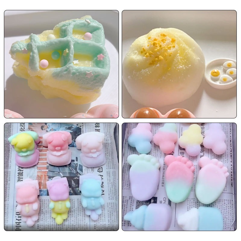 500g 1:1 超軟捏捏矽膠液 泥感 自消泡 模具液體矽膠 矽膠翻模 滴膠 石膏 蠟燭  療癒小物 超軟QQ-細節圖4