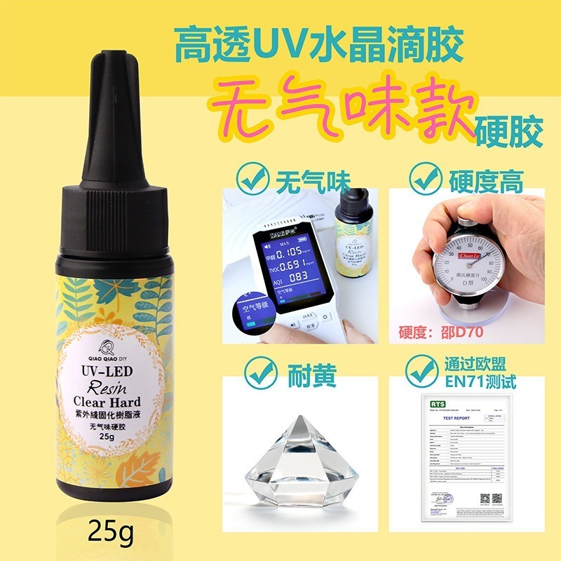 (無氣味新配方) 巧巧牌 UV水晶滴膠 高透亮 UV膠 稀膠 水晶膠 環氧樹脂 紫外線膠 硬UV-規格圖9