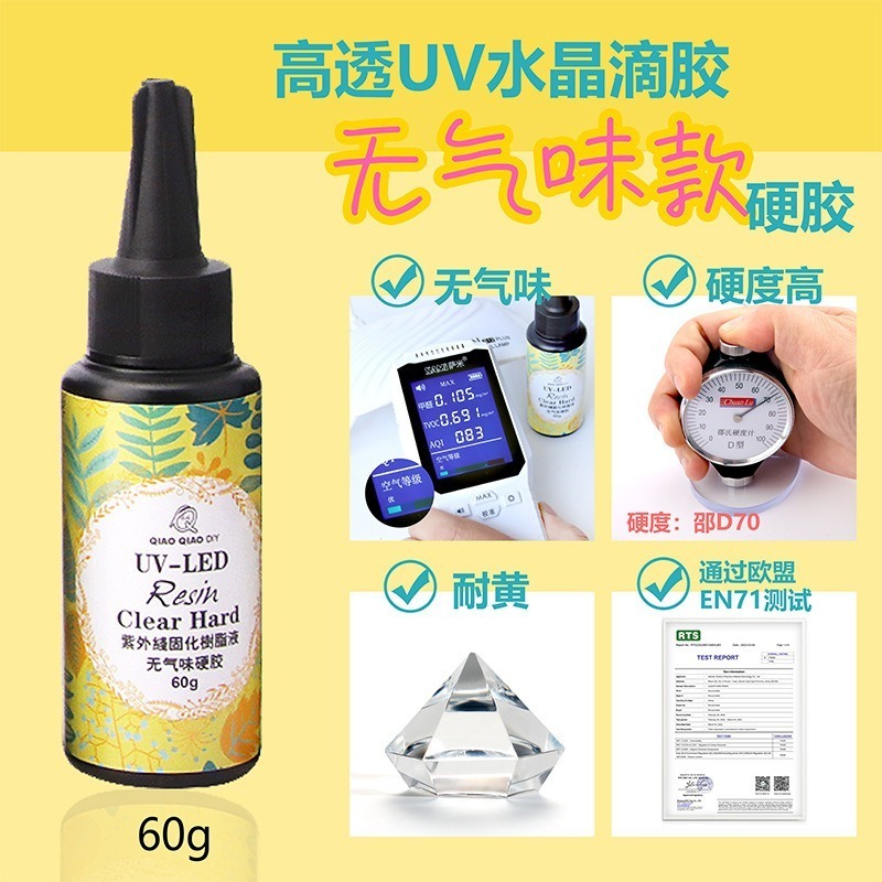 (無氣味新配方) 巧巧牌 UV水晶滴膠 高透亮 UV膠 稀膠 水晶膠 環氧樹脂 紫外線膠 硬UV-規格圖9