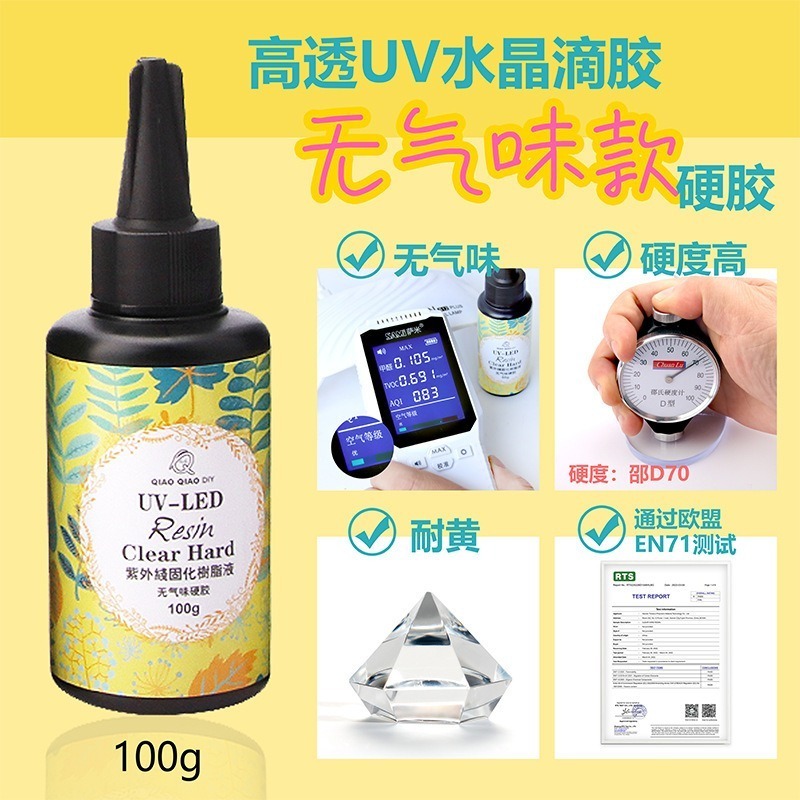 (無氣味新配方) 巧巧牌 UV水晶滴膠 高透亮 UV膠 稀膠 水晶膠 環氧樹脂 紫外線膠 硬UV-規格圖9
