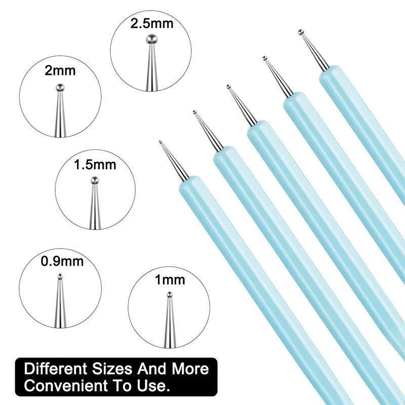 矽膠抹痕壓痕雙用筆組 (5支裝) 軟頭筆 點壓筆 抹痕筆 軟陶泥塑粘土雕塑去除指紋手印-細節圖3