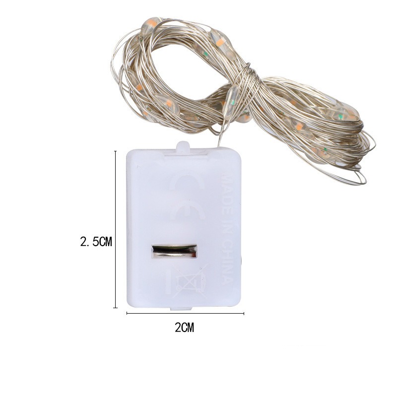 平價LED小燈串(1米10燈) 內含鈕扣電池 聖誕花束裝飾氛圍燈 銅線燈 酒瓶燈 星光點點-細節圖3