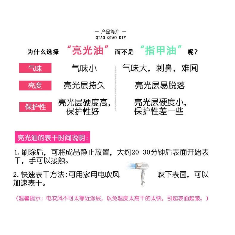 15ml 巧巧牌 超亮光油 增亮 黏土 DIY水晶滴膠 UV滴膠 矽膠模具 亮光油 防水保護-細節圖6