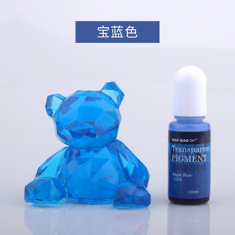 巧巧牌 24色透明寶石色精 高透色精 中性顏料 油性 環氧樹脂 水晶滴膠 AB膠 diy材料-規格圖9