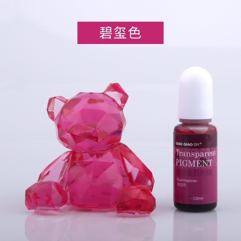 巧巧牌 24色透明寶石色精 高透色精 中性顏料 油性 環氧樹脂 水晶滴膠 AB膠 diy材料-規格圖9