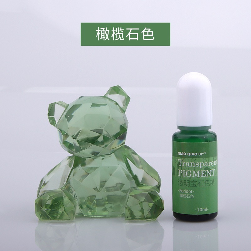 巧巧牌 24色透明寶石色精 高透色精 中性顏料 油性 環氧樹脂 水晶滴膠 AB膠 diy材料-規格圖9