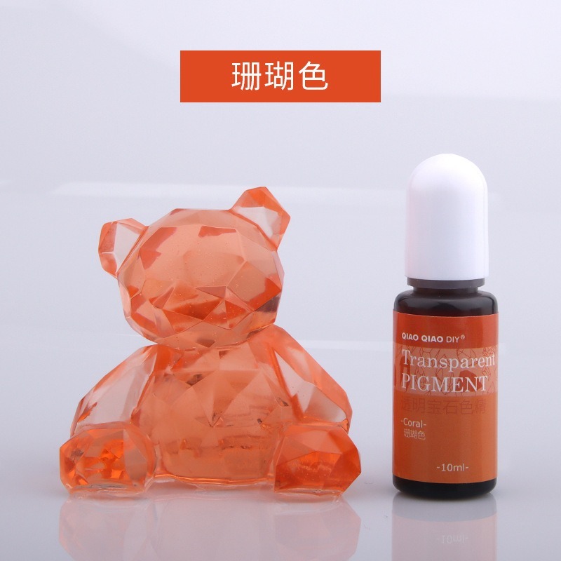 巧巧牌 24色透明寶石色精 高透色精 中性顏料 油性 環氧樹脂 水晶滴膠 AB膠 diy材料-規格圖9