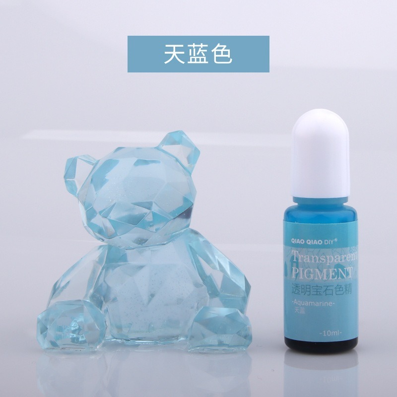 巧巧牌 24色透明寶石色精 高透色精 中性顏料 油性 環氧樹脂 水晶滴膠 AB膠 diy材料-規格圖9