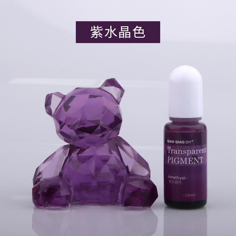 巧巧牌 24色透明寶石色精 高透色精 中性顏料 油性 環氧樹脂 水晶滴膠 AB膠 diy材料-規格圖9