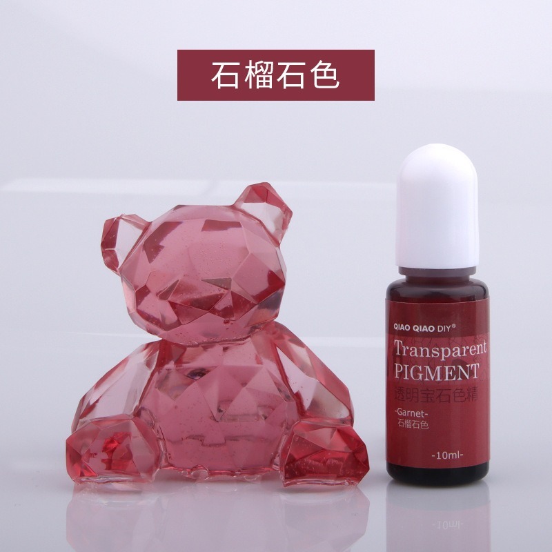 巧巧牌 24色透明寶石色精 高透色精 中性顏料 油性 環氧樹脂 水晶滴膠 AB膠 diy材料-規格圖9