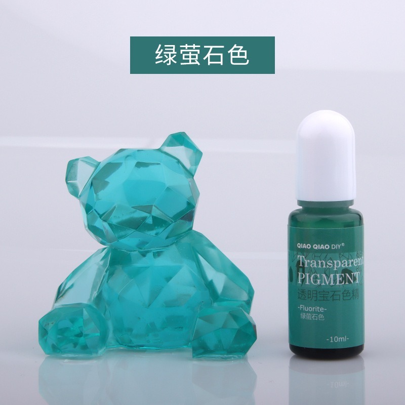 巧巧牌 24色透明寶石色精 高透色精 中性顏料 油性 環氧樹脂 水晶滴膠 AB膠 diy材料-規格圖9