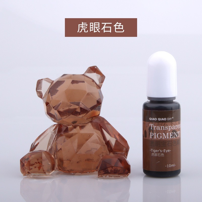 巧巧牌 24色透明寶石色精 高透色精 中性顏料 油性 環氧樹脂 水晶滴膠 AB膠 diy材料-規格圖9