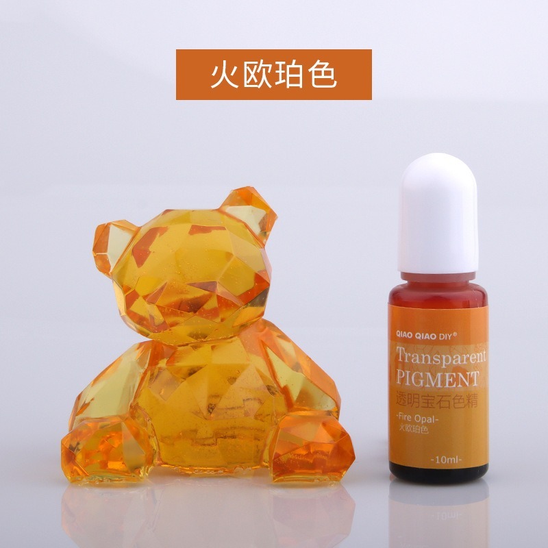 巧巧牌 24色透明寶石色精 高透色精 中性顏料 油性 環氧樹脂 水晶滴膠 AB膠 diy材料-規格圖9