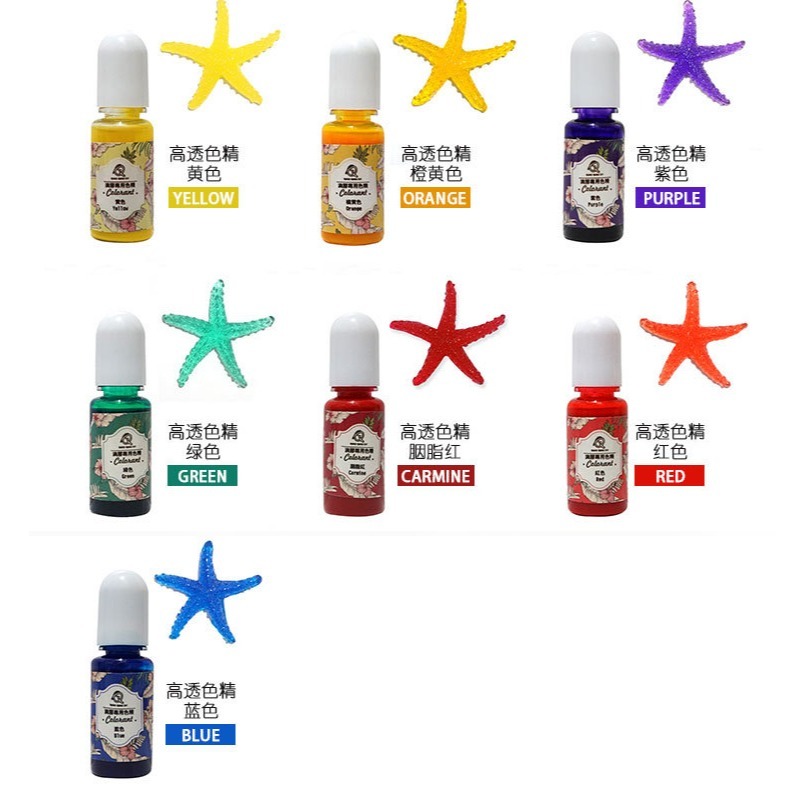 巧巧牌 14色高透色精套組(一套14色)  UV水晶滴膠專用色精 無臭 油性 滴膠 UV膠 水晶膠 色精-細節圖3