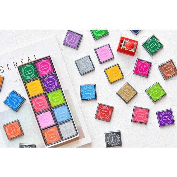 Junesix 20色印泥組 手指畫 水性 彩色印泥 小印泥 DIY創意用品-細節圖3