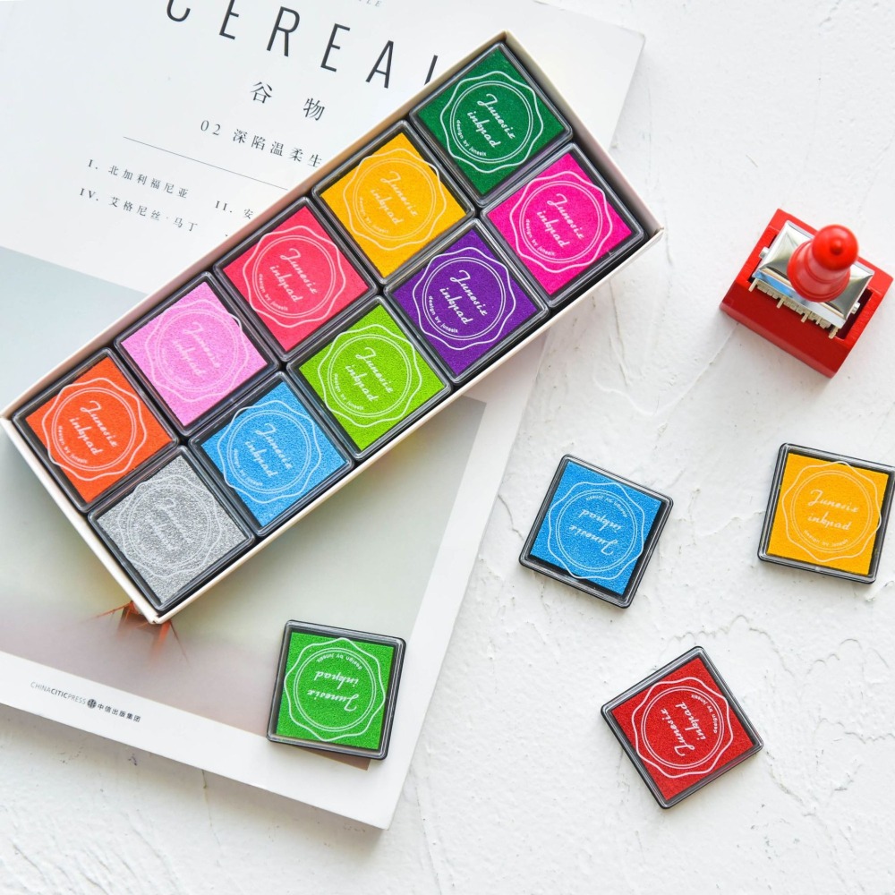 Junesix 20色印泥組 手指畫 水性 彩色印泥 小印泥 DIY創意用品-細節圖4