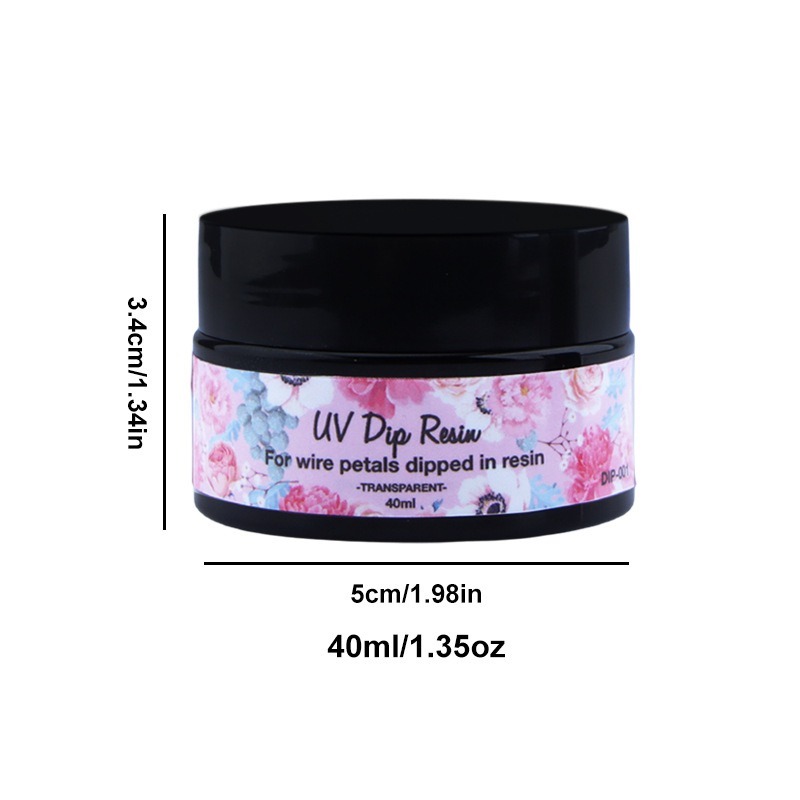 UV水晶花造花液 UV膠 無毒無氣味 快速固化 高透亮 手工絲網花材料 紫外線膠 UV DIP RESIN-規格圖4